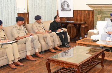 Governor holding a meeting with the officials of the District Administration
