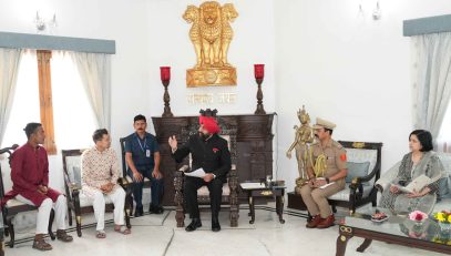 Governor listening to various problems of common citizens including ex-servicemen under the public meeting programme organised at Raj Bhawan.