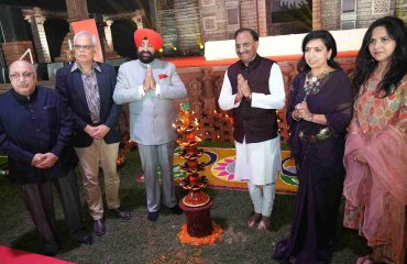 Governor launching the 30th Heritage Art and Heritage Festival at Dr. BR Ambedkar Stadium.