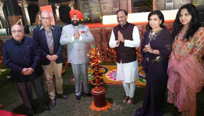 Governor launching the 30th Heritage Art and Heritage Festival at Dr. BR Ambedkar Stadium.