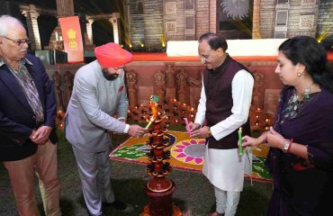 Governor launching the 30th Heritage Art and Heritage Festival at Dr. BR Ambedkar Stadium ONGC, Dehradun.