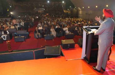 Governor addressing the 30th Heritage Art and Heritage Festival at Dr. BR Ambedkar Stadium ONGC, Dehradun.