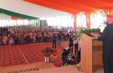 ‘‘देवभूमि मेगा पूर्व सैनिक रैली’’ को संबोधित करते हुए राज्यपाल।