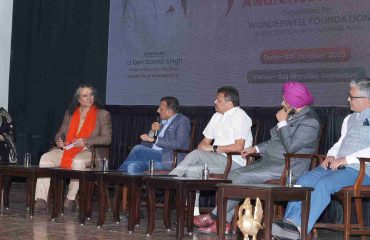 Health experts, psychologists, legal experts and financial counsellors participating in a panel discussion on mental health at the programme.
