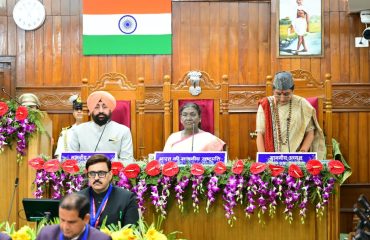 Assembly Speaker Smt. Ritu Khanduri Bhushan addressing the Assembly.