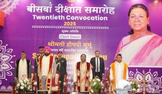 The President and the Governor on the occasion of the 20th Convocation of Kumaon University, Nainital.