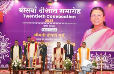 The President and the Governor on the occasion of the 20th Convocation of Kumaon University, Nainital.