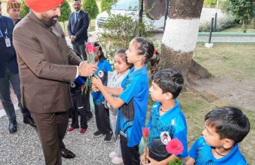 The Governor meeting and interacting with children at the 