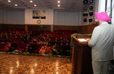 The Governor addressing the Administrative Officers Conference held at Raj Bhawan.