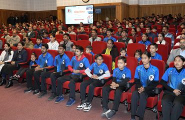 Students of Wushu training and computer training participating in the 