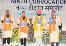 The Governor releasing the university's annual magazine at the 9th Convocation Ceremony of DIT University, Dehradun.;?>
