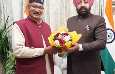 Tehri MLA paying a courtesy visit to the Governor.