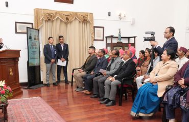 उत्तराखण्ड के प्रतिभागी दल के फ्लैग ऑफ कार्यक्रम को संबोधित करते हुए राज्यपाल।