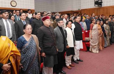 उत्तराखण्ड उच्च न्यायालय के नवनियुक्त मुख्य न्यायमूर्ति श्री मनोज कुमार गुप्ता के शपथ ग्रहण में उपस्थित गणमान्य अतिथिगण।