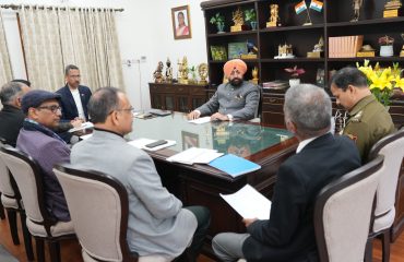 The Governor presiding over the executive committee meeting of the Golf Club, Nainital, at Lok Bhavan.