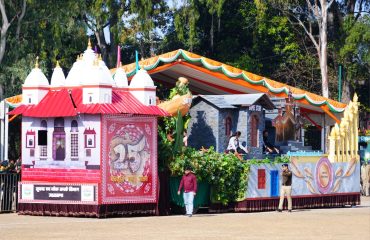 The tableau of the Information and Public Relations Department displayed at the Republic Day function at the parade ground.