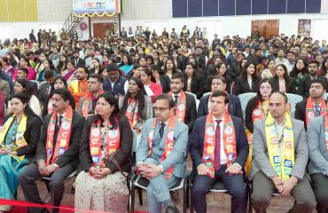 Students and other dignitaries present at the 2nd Convocation of Coer University, Roorkee.