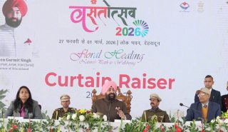 Governor addressing the 'Curtain Raiser' programme of Vasantotsav-2026