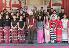 Governor with the students of the foundation day programme
