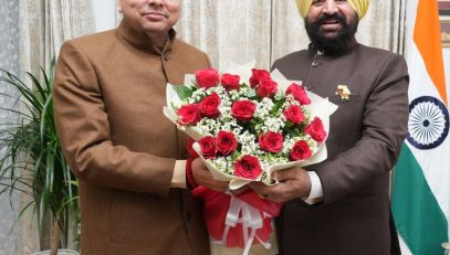 CM paying a courtesy call on the Governor.