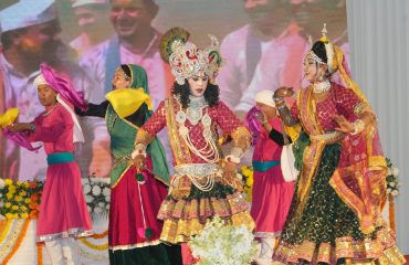 Folk artists giving a captivating presentation