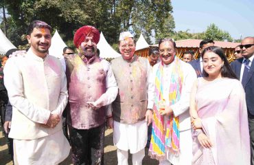 The Governor celebrating Holi with dignitaries on the auspicious occasion of Holi.