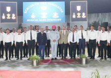 Governor with Army officers and Military band artists at the “Gunj of Himalayas” Military Band Symphony program organized by Uttarakhand.