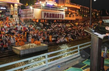 The Governor addressing the International Yoga Festival-2026 held at Parmarth Niketan, Rishikesh.
