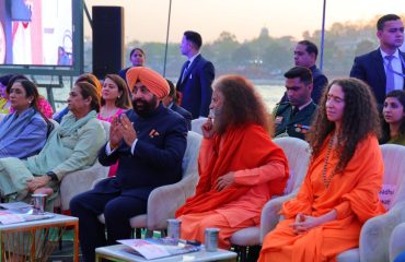 The Governor participating in the International Yoga Festival-2026 held at Parmarth Niketan, Rishikesh.