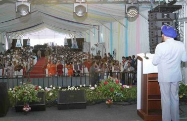 The Governor addressing the closing ceremony of the International Yoga Festival-2026, held in Rishikesh.