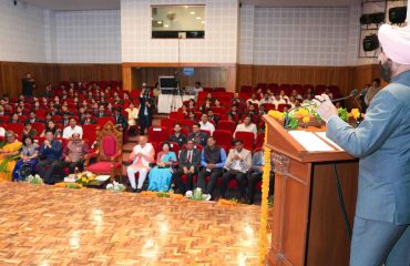 ‘‘100 दिन सघन टीबी उन्मूलन’’ अभियान कार्यक्रम को संबोधित करते हुए राज्यपाल।