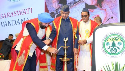 The Governor inaugurating the 3rd Convocation Ceremony of Veer Chandra Singh Garhwali Uttarakhand University of Horticulture and Forestry, Bharsar, Pauri Garhwal.
