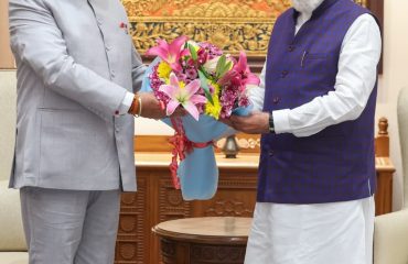 The Governor paying a courtesy call on the Honorable Prime Minister