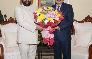 The Chief Justice of India, Justice Shri Surya Kant, paying a courtesy call on the Governor.