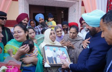 Governor Visits Ancestral Village in Amritsar; Interacts with Residents and Students