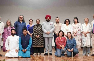The Governor with the film's artists, producers, intellectuals, and other dignitaries at the special screening of the short film 'Misty'.