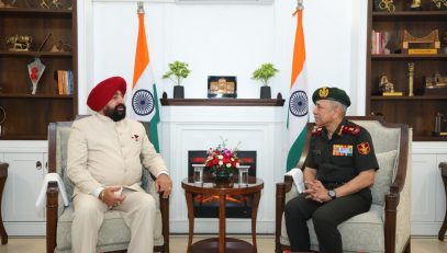 The Governor of Uttarakhand, Lieutenant General Gurmit Singh (Retd.), met the Chief of Defence Staff (CDS), General N. S. Raja Subramani, in New Delhi today on a courtesy visit