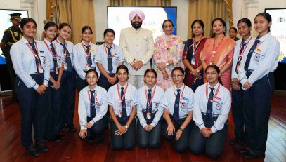 On the auspicious occasion of Raksha Bandhan, sisters from Prajapita Brahma Kumaris Ishwariya Vishwavidyalaya tied rakhi (sacred threads) to Governor