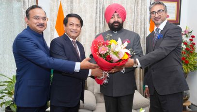 Indian High Commissioners paying courtesy call on the Governor.