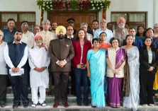 The Governor with dignitaries present at the seminar on the theme ‘Eco AI for Amrit Kaal’