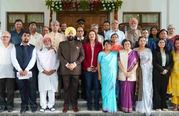 The Governor with dignitaries present at the seminar on the theme ‘Eco AI for Amrit Kaal’