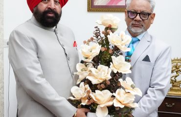 The Managing Director of UPNL, Brigadier J.N.S. Bisht (Retd.), called on Governor at Lok Bhavan