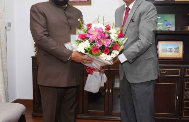 Governor Lieutenant General Gurmit Singh (Retd.) held a courtesy meeting with State Election Commissioner Shri Sushil Kumar at Lok Bhavan on Thursday.