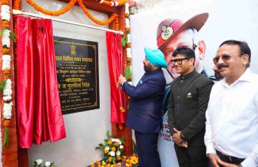 The Governor inaugurating a newly constructed auditorium named after the late CDS General Bipin Rawat at the CIMS and UIHMT campus, Kuwanwala.