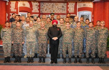 Governor with officers of the Higher Command Course on the occasion of the program organized at Lok Bhavan.