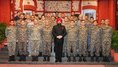 Governor with officers of the Higher Command Course on the occasion of the program organized at Lok Bhavan.