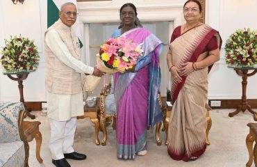 The Governor of Uttarakhand, Dr. Dhal Singh Bisen, paid a courtesy call on the Hon’ble President of India, Smt. Droupadi Murmu, at Rashtrapati Bhavan