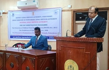 DLSA Puducherry conducted Sensitization Programme on POCSO Act 2012