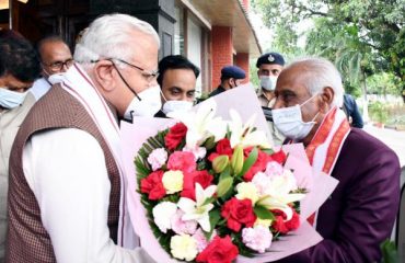 Welcoming the newly-appointed Governor of Haryana.