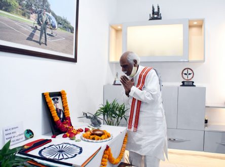Sh Bandaru Dattatraya today visited the residence of martyr Anuj Rajput